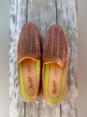 Florsheim Draft Brown Woven Men's Leather Loafers  9.5